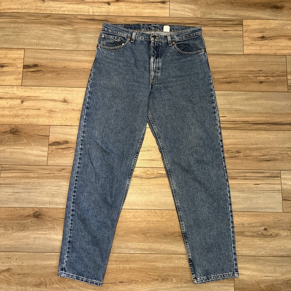 Men's VTG Levis 550 Relaxed Fit Denim Jeans SZ 38x34 Blue USA Made 90s Red Tab
